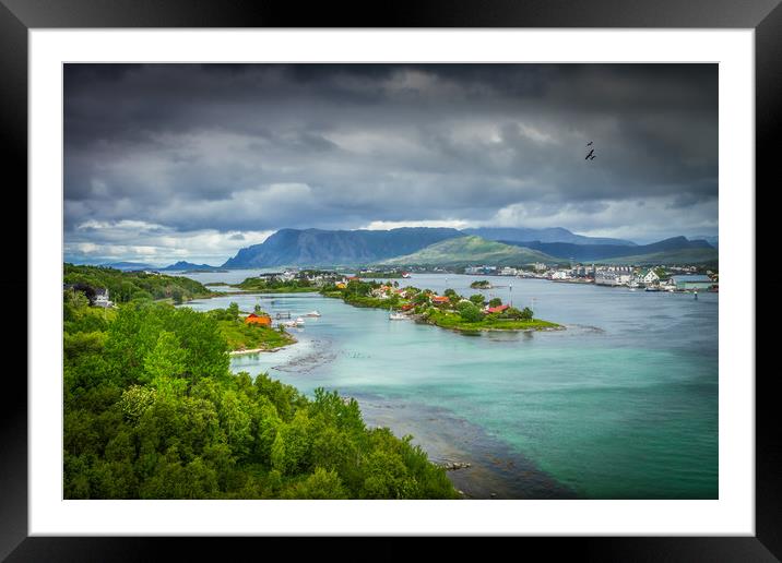 Bronnoysund in Norway Framed Mounted Print by Hamperium Photography