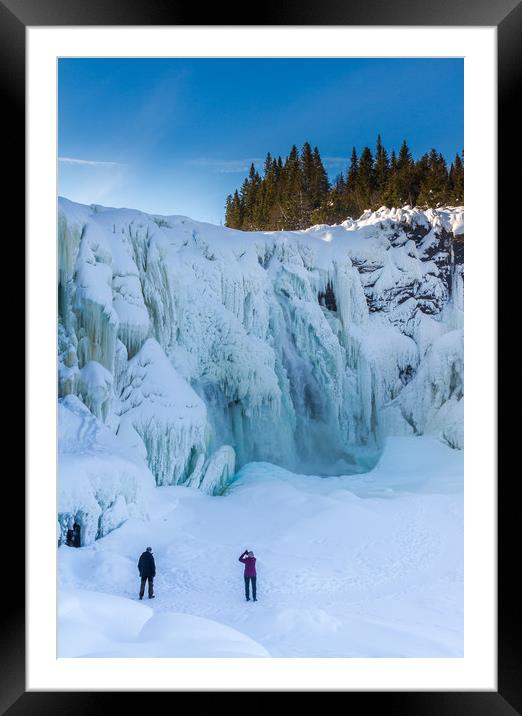 Tännforsen in Sweden Framed Mounted Print by Hamperium Photography