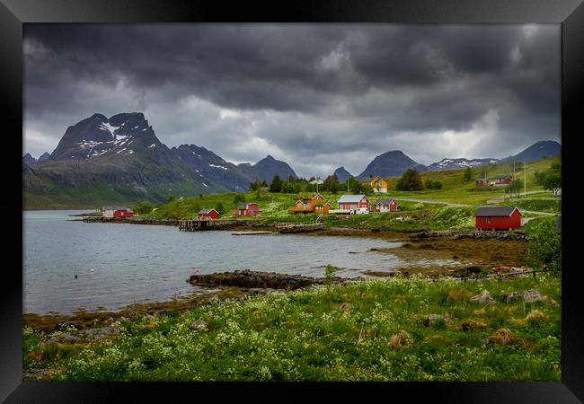 Lofoten in Norge Framed Print by Hamperium Photography
