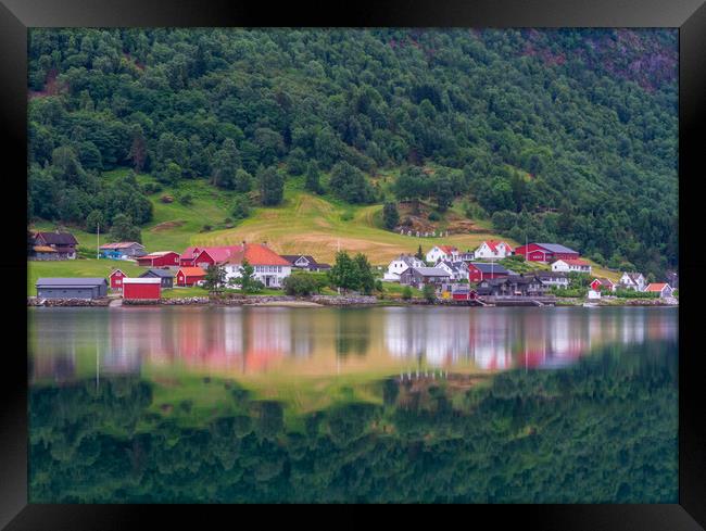 Reflections Sogndal Framed Print by Hamperium Photography