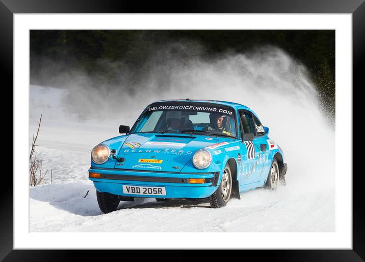Winter rally Sweden Framed Mounted Print by Hamperium Photography