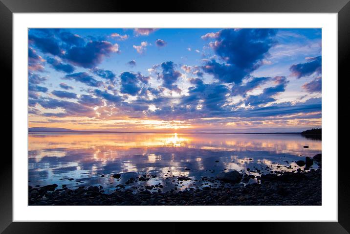 Sunset in Sweden Framed Mounted Print by Hamperium Photography