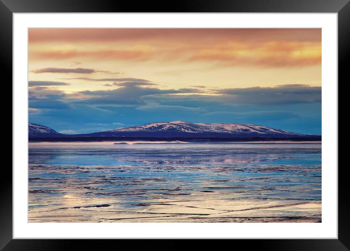 Sunset in Sweden Framed Mounted Print by Hamperium Photography