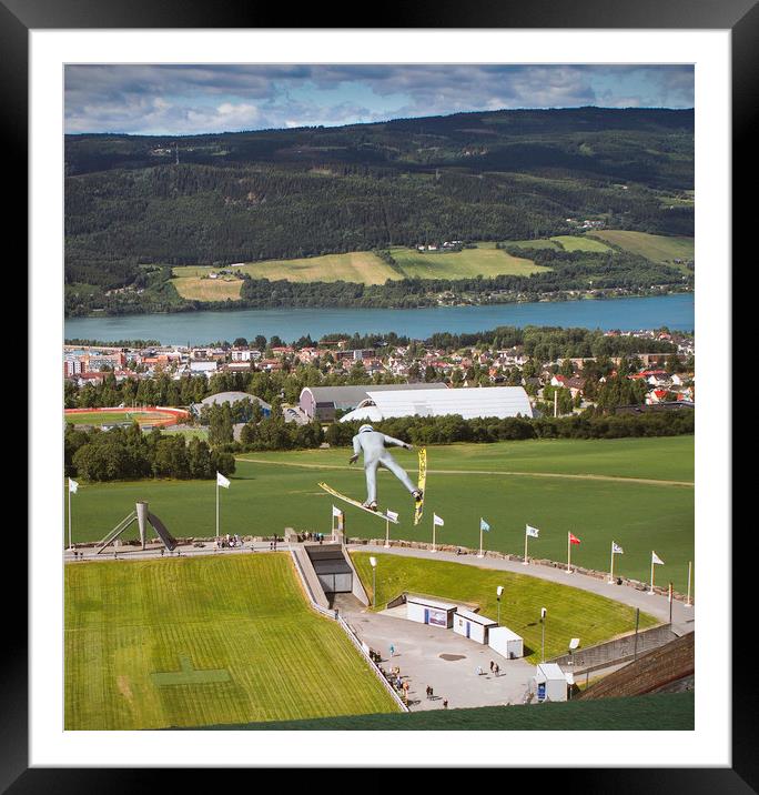 City of Lillehammer in Norway Framed Mounted Print by Hamperium Photography