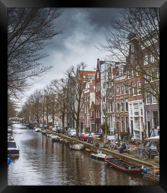 Canals of Amsterdam Framed Print by Hamperium Photography