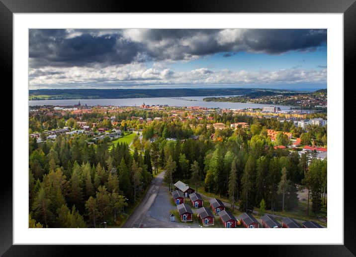 City of Östersund in Sweden Framed Mounted Print by Hamperium Photography
