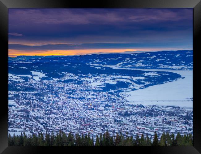 Lillehammer during the winter Framed Print by Hamperium Photography