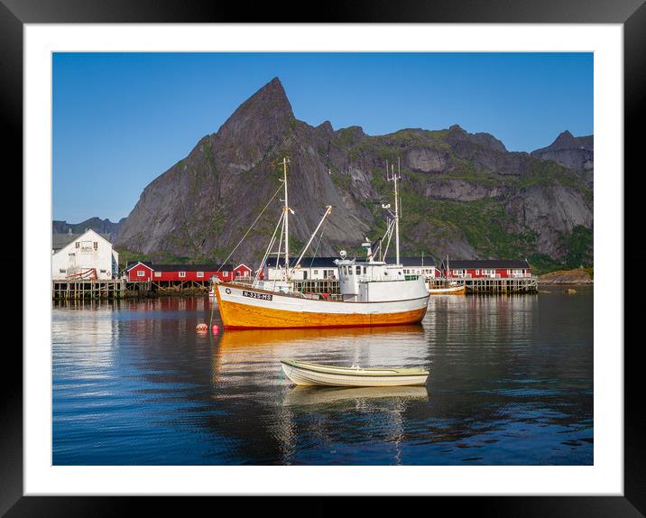Fishing boat Framed Mounted Print by Hamperium Photography