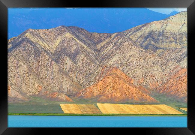 Kyrgyzstan. Mountain beautiful landscape in autumn Framed Print by Tartalja 