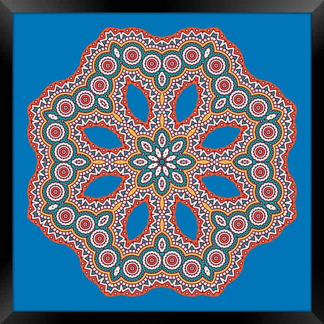 Circular pattern in arabic style Framed Print by Andrey Lipinskiy