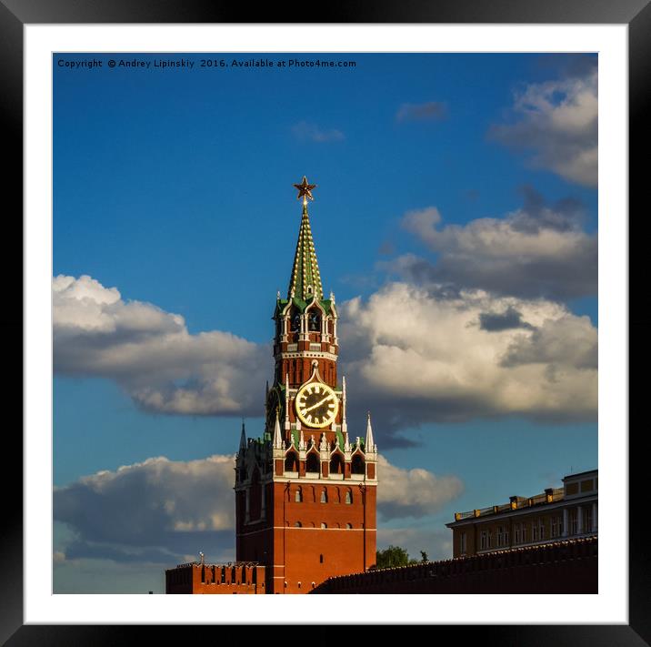  towers of the Moscow Kremlin Framed Mounted Print by Andrey Lipinskiy
