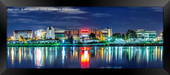 Manchester United Old Trafford Football Ground Framed Print by Ian Haworth