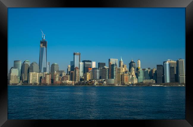 Manhattan view from Hudson Framed Print by Gaukhar Yerk