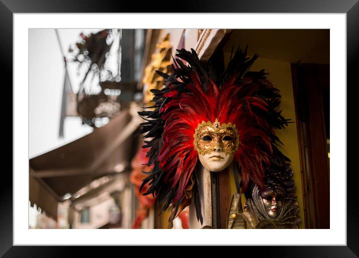 masquerade mask Framed Mounted Print by Gaukhar Yerk
