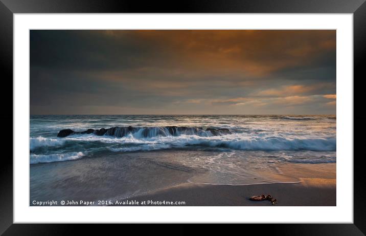 SUNSET IN BLOUBERGSTRAND Framed Mounted Print by John Paper