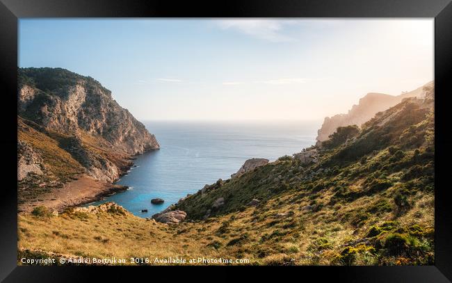 One of the bays of the Cap de Formentor, Mallorca Framed Print by Andrei Bortnikau