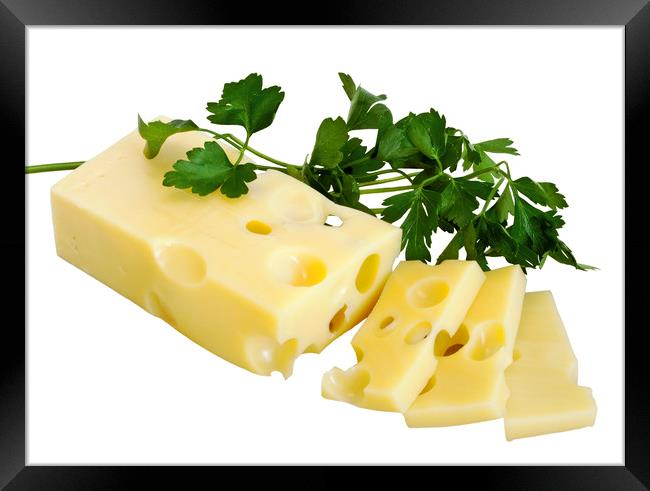 Cheese emmental Framed Print by Igor Krylov