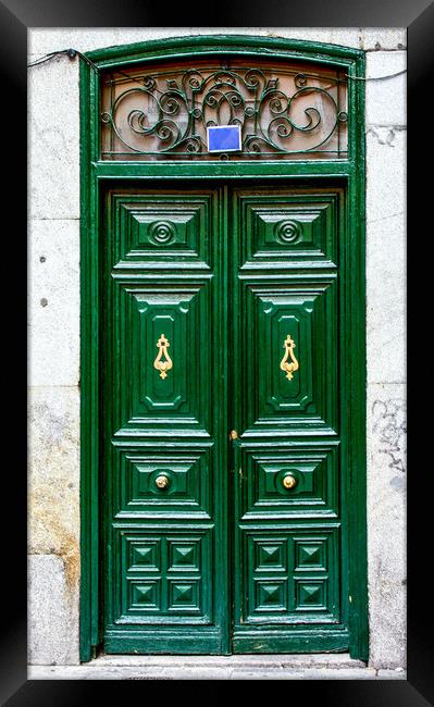 Green wooden door Framed Print by Igor Krylov