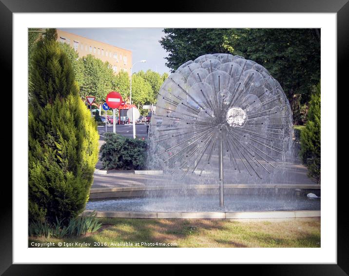 Fountain in Rivas Framed Mounted Print by Igor Krylov