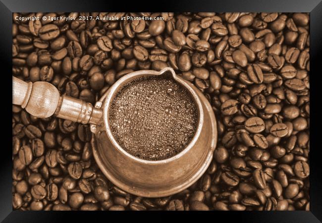Foaming coffee Framed Print by Igor Krylov