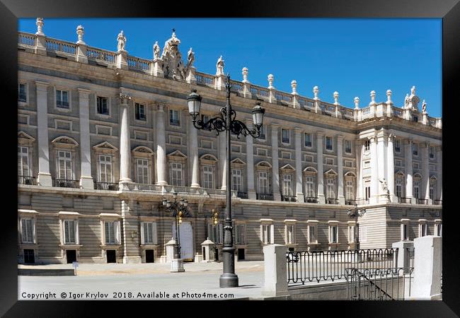 Royal palace in Madrid Framed Print by Igor Krylov