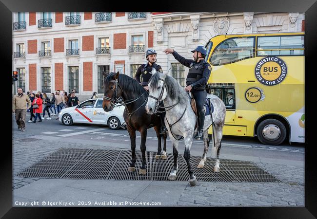 Policia on horses Framed Print by Igor Krylov