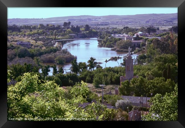  Rio Tajo en Toledo Framed Print by Igor Krylov