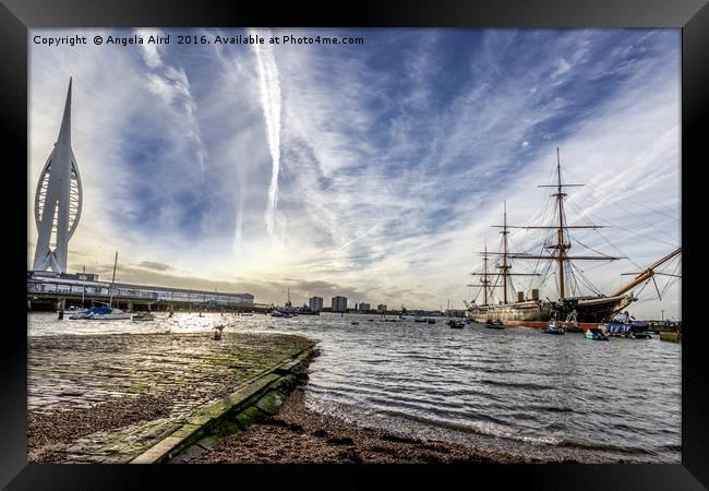 Portsmouth Harbour. Framed Print by Angela Aird
