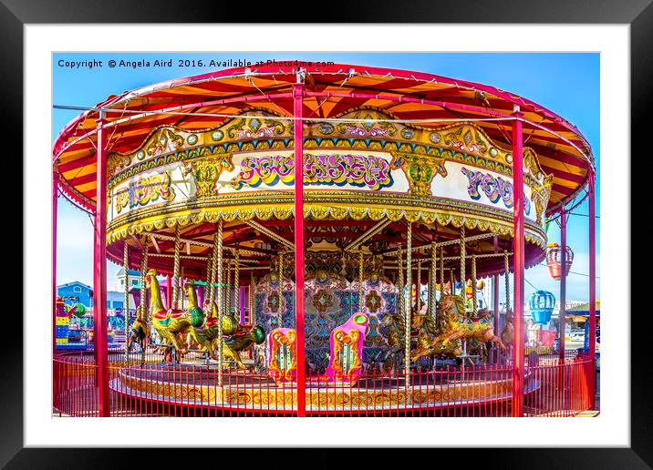 Merry-go-Round. Framed Mounted Print by Angela Aird