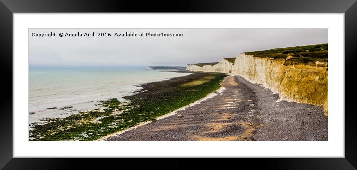 Birling Gap. Framed Mounted Print by Angela Aird