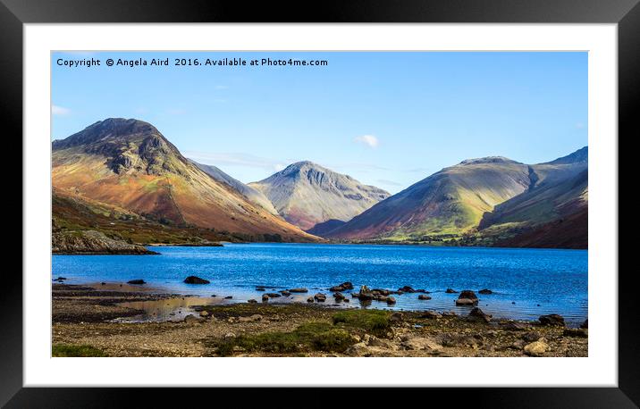 Wastwater. Framed Mounted Print by Angela Aird