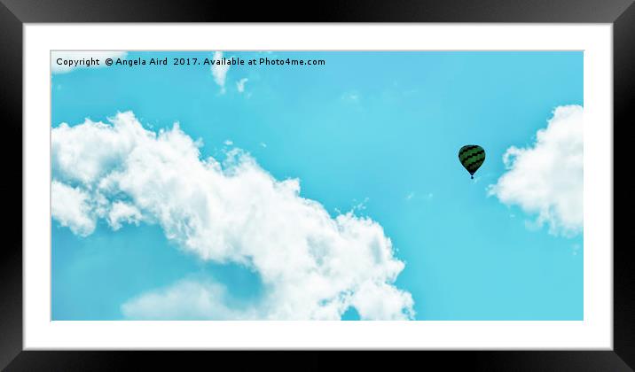 Hot air balloon. Framed Mounted Print by Angela Aird