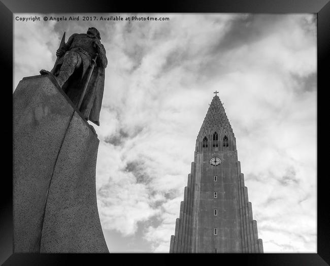 Hallgrímskirkja. Framed Print by Angela Aird