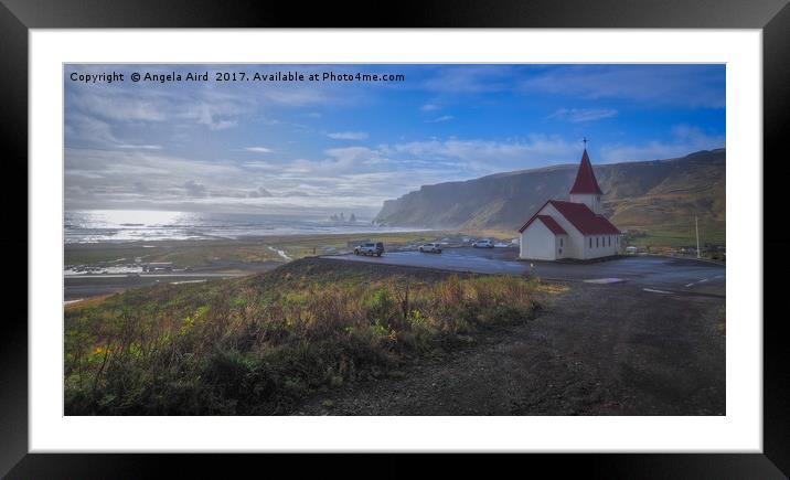 Vik. Framed Mounted Print by Angela Aird