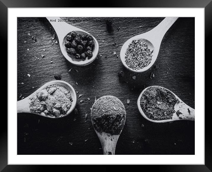 Spices. Framed Mounted Print by Angela Aird