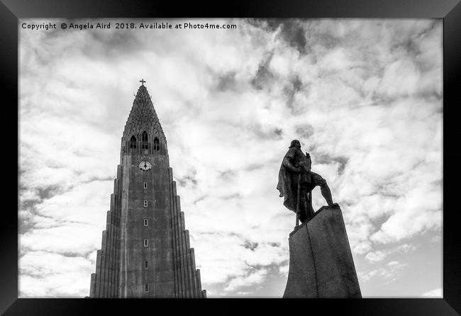 Hallgrímskirkja. Framed Print by Angela Aird