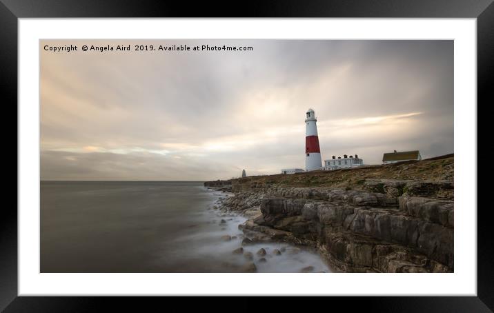 Portland Lighthouse. Framed Mounted Print by Angela Aird
