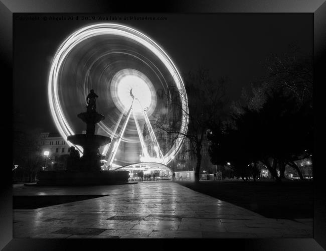 Budapest Wheel. Framed Print by Angela Aird