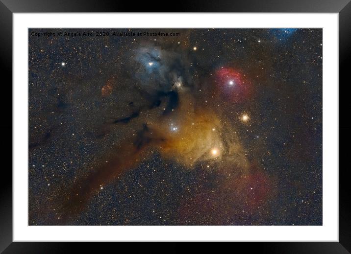 Rho Ophiuchi Cloud Complex. Framed Mounted Print by Angela Aird
