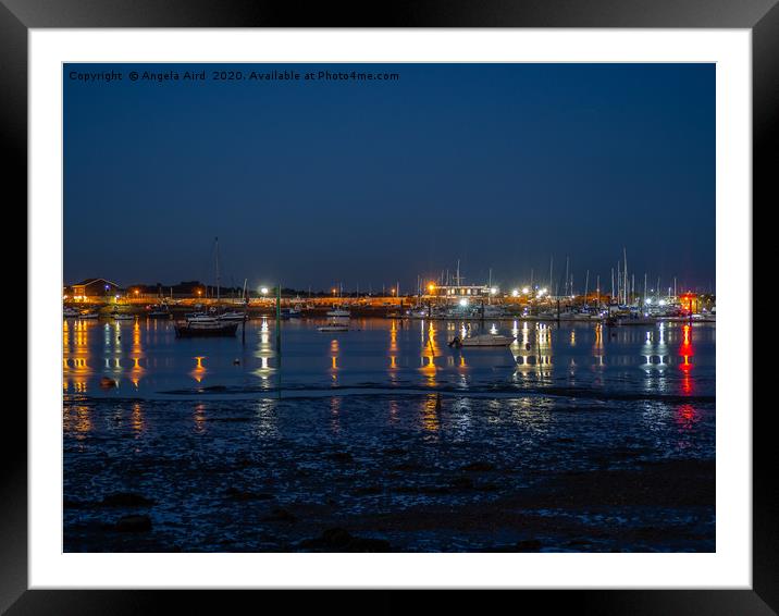 The Harbour. Framed Mounted Print by Angela Aird