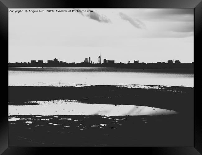 Portsmouth Skyline.  Framed Print by Angela Aird