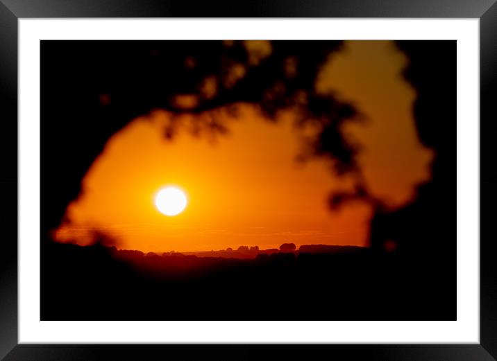 Sunset Mist. Framed Mounted Print by Angela Aird