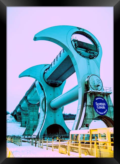 Falkirk Wheel (cross process) Framed Print by Natasha Naylor