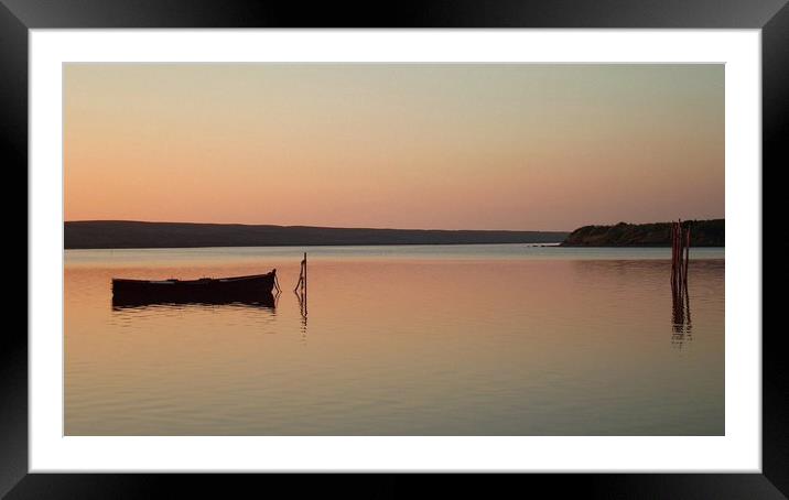 Still waters at sunset Framed Mounted Print by Henry Horton