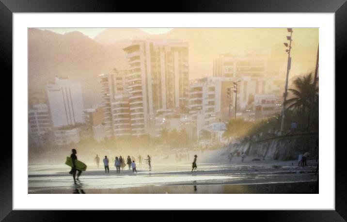 Beach in Brazil Framed Mounted Print by Henry Horton