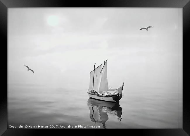 Adrift with the gulls. Framed Print by Henry Horton