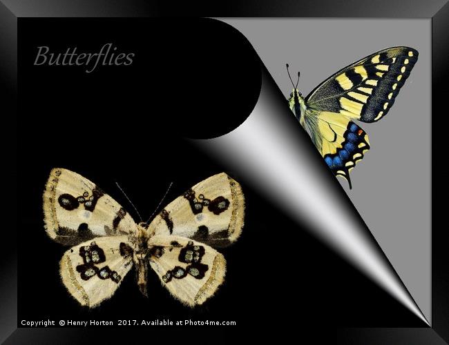 Butterfly Book Framed Print by Henry Horton