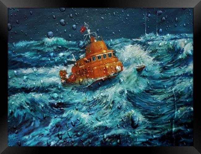 Stormy Seas Framed Print by Henry Horton
