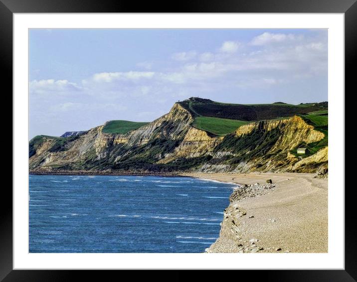 West Bay. Dorset. Framed Mounted Print by Henry Horton