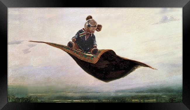 Flying Bear Framed Print by Henry Horton